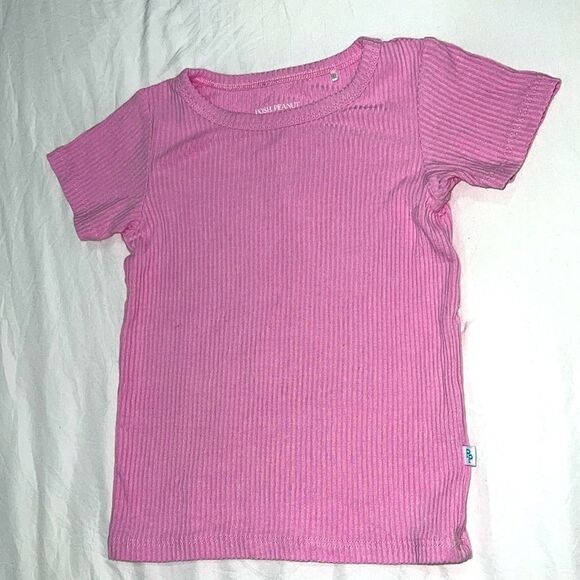 POSH PEANUT PINK RIBBED CLASSIC PJ SET 12/18M - Picture 2 of 9